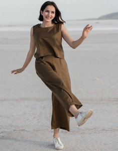 FABNEX Top Palazzos Western Set