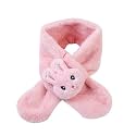 Fabnext-kids unisex rabbit muffler scarf neck warmer wraparound for baby boy and baby girl soft fur fleece (2-10 years) Beige Colour