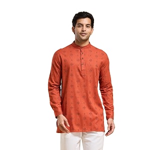 Fabnu by Fabindia Mens Cotton Printed Relaxed