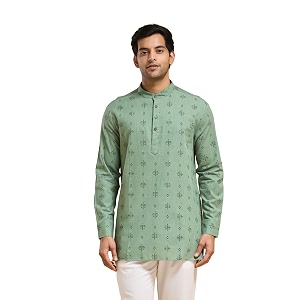 Fabnu by Fabindia Mens Cotton Printed Relaxed