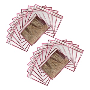 saree cover set of 20 - transparent single saree bags with zip dustproof non-woven wardrobe organizer for silk designer wedding sarees lehenga blouse suit 36x42 cm pink