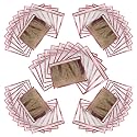 Saree Cover Set of 50 - Transparent Single Saree Bags with Zip, Dustproof Non-Woven Wardrobe Organizer for Silk, Designer, Wedding Sarees, Lehenga, Blouse, Suit (36x42 cm, Pink)