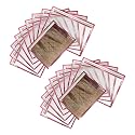 Saree Cover Set of 20 - Transparent Single Saree Bags with Zip, Dustproof Non-Woven Wardrobe Organizer for Silk, Designer, Wedding Sarees, Lehenga, Blouse, Suit (36x42 cm, Pink)