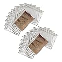 Saree Cover Set of 20 - Transparent Single Saree Bags with Zip, Dustproof Non-Woven Wardrobe Organizer for Silk, Designer, Wedding Sarees, Lehenga, Blouse, Suit (36x42 cm, Silver)