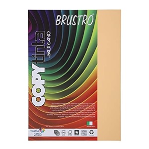 fabriano copytinta coloured craft paper a4 size 80 gsm 60 sheets peach shade albicocca  ideal for photocopies laser prints fax dividers covers collages craft school office