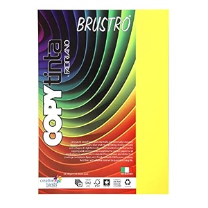 fabriano copytinta coloured craft paper a4 size 80 gsm 60 sheets yellow shade cedro  ideal for photocopies laser prints fax dividers covers collages craft school office