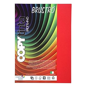 fabriano copytinta coloured craft paper a4 size 80 gsm 60 sheets red shade rosso  ideal for photocopies laser prints fax dividers covers collages craft school office