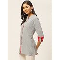 FABRIC FITOOR Women39s Cotton Stripes Print Mandarin