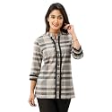 FABRIC FITOOR Women39s Cotton Checkered Print Grey