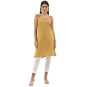 FABRIC FITOOR Women39s Mustard Color Cotton Knee