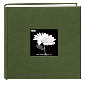 fabric frame cover photo album 200 pockets hold 4x6 photos herbal green