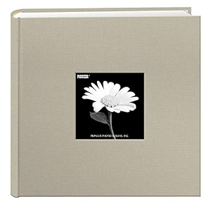 fabric frame cover photo album 200 pockets hold 4x6 photos biscotti beige