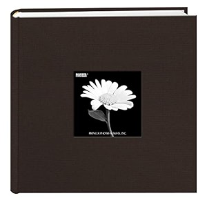 fabric frame cover photo album 200 pockets hold 4x6 photos chocolate brown