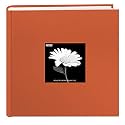 Fabric Frame Cover Photo Album 200 Pockets Hold 4x6 Photos, Tangerine Orange