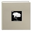 Fabric Frame Cover Photo Album 200 Pockets Hold 4x6 Photos, Biscotti Beige