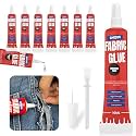 Fabric Glue Permanent (10 ML x 8), Fabric Glue for Clothing Permanent Washable for Rhinestones, Patches, Clothes, Denim, Leather, Polyester, Fabrics, Doll Repair, Flannel, Cotton & More