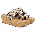 Fabric Platform Low Heel Wedges For Women
