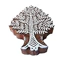 Fabric Wood Block Large Cedar Tree Shape Big Printing Stamp
