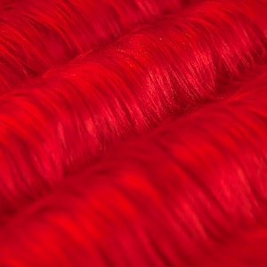 fabricla shaggy faux fur - 2834 pre-cut faux fur fabric for diy craft fashion use - red