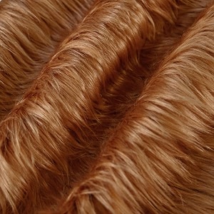 fabricla shaggy faux fur square - 434 x 434 inches pre-cut - use fake fur fabric for diy craft fur decoration fashion accessory gnome hobby - light brown faux fur fabric