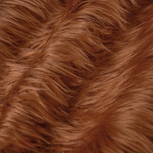 fabricla shaggy faux fur square - 634 x 634 inches pre-cut - use fake fur fabric for diy craft decoration fashion accessory gnome hobby - mocha mousse fur fabric