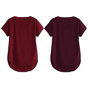 fabricorn combo of three cotton v-neck up down short sleeve tshirt for women pack of 3