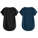 Fabricorn Combo of Three Cotton V-Neck Up Down Short Sleeve Tshirt for Women (Pack of 3)