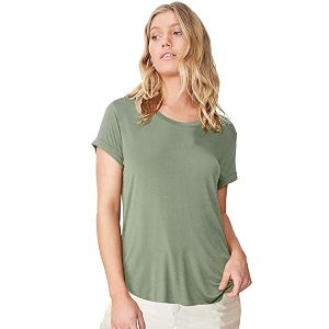 Fabricorn Plain High Low Hem Cotton Tshirt