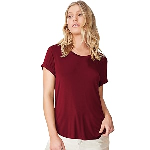 Fabricorn Plain High Low Hem Cotton Tshirt