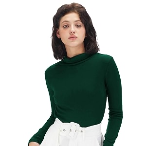 Fabricorn Stylish Black Turtle Neck Cotton Tshirt