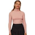 Fabricorn Stylish Black Turtle Neck Cotton Tshirt
