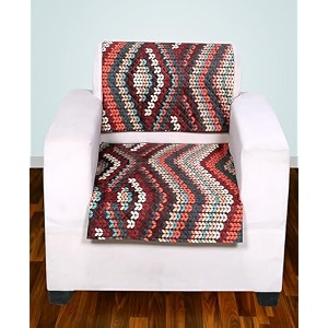 printed sofa seat cover for 1 seater  heavy antiskid backing  quilted velvet  machine washable  durable sofa seat runner for couch living room 1 seater multicolor