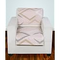 Printed Sofa Seat Cover for 1 Seater | Heavy Antiskid Backing | Quilted Velvet | Machine Washable | Durable Sofa Seat Runner for Couch, Living Room (1 Seater) Cream