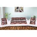 Printed Sofa Seat Cover for 5 Seater | Heavy Antiskid Backing | Quilted | Machine Washable | Durable Sofa Seat Runner for Couch, Living Room (3 Seater + 1 Seater + 1 Seater) Multicolor