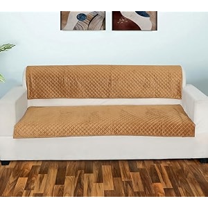 printed sofa seat cover for 7 seater  heavy antiskid backing  machine washable  durable sofa seat runner for couch living room 3 seater  2 seater  2 seater tan brown