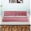 Printed Sofa Seat Cover for 7 Seater | Heavy Antiskid Backing | Quilted | Machine Washable | Durable Sofa Seat Runner for Couch, Living Room (3 Seater + 2 Seater + 2 Seater) Pink