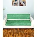 Printed Sofa Seat Cover for 2 Seater | Heavy Antiskid Backing | Quilted Velvet | Machine Washable | Durable Sofa Seat Runner for Couch, Living Room (2 Seater) Beige