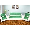 Printed Sofa Seat Cover for 5 Seater | Heavy Antiskid Backing | Quilted | Machine Washable | Durable Sofa Seat Runner for Couch, Living Room (3 Seater + 1 Seater + 1 Seater) Beige
