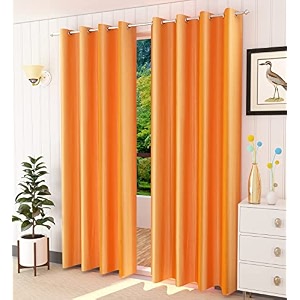 polyester solid plain eyelet window curtains 5 feet long set of 2 aqua blue