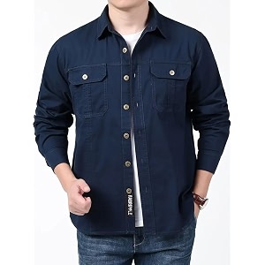 FABRIPPLE Mens Cargo Jacket Shirt 100