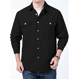 FABRIPPLE Mens Cargo Jacket Shirt 100