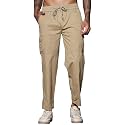 FABRIPPLE Mens Heavy-Duty Cotton Cargo Pants 