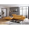 Fabrique Hembrella 4 Seater L-Shaped Suede Fabric Sofa Set | Modern Luxurious, &amp; Comfortable Furniture for Home Office, Guests, &amp; Living Room | Stainless Steel Legs for Easy Move | Desert Brown (RHS)