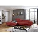 Fabrique Hembrella 4 Seater L-Shaped Suede Fabric Sofa Set | Modern, Luxurious, &amp; Comfortable Furniture for Home Office, Guests, &amp; Living Room | Stainless Steel Legs for Easy Move | Maroon (RHS)