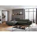 Fabrique Hembrella 4 Seater L-Shaped Suede Fabric Sofa Set | Modern, Luxurious, &amp; Comfortable Furniture for Home Office, Guests, &amp; Living Room | Stainless Steel Legs for Easy Move | Marble Grey (RHS)
