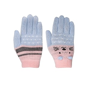 FabSeasons Acrylic Woolen Winter Gloves for Girls