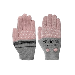 fabseasons acrylic woolen winter gloves for girls amp boys fits for 3-5 years