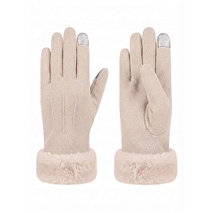 fabseasons winter gloves for girls amp women with faux fur on the inner for cold weather
