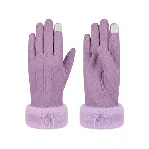 fabseasons winter gloves for girls amp women with faux fur on the inner for cold weather