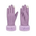 FabSeasons Winter Gloves For Girls & Women, with faux fur on the inner for cold weather